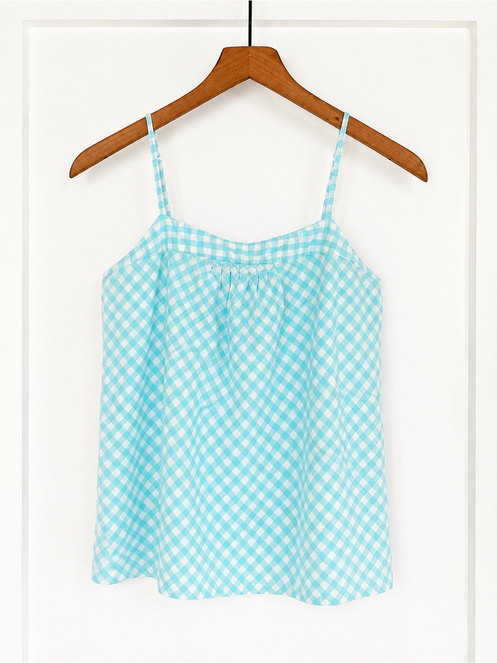 Gap Aqua Gingham Cotton Cami Top | Summer 2009 | Cottagecore